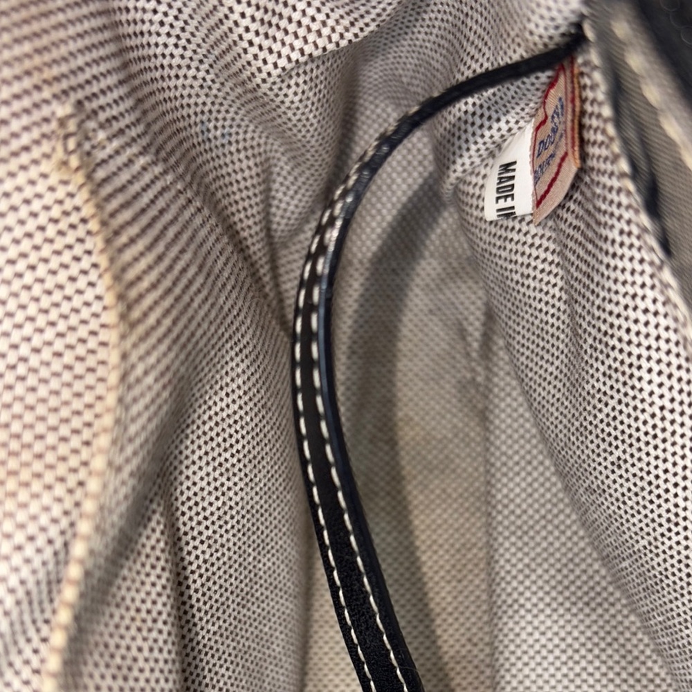 Dooney & Bourke Signature Monogram Satchel Heart Toggle Closure Black Grey - Picture 7 of 14